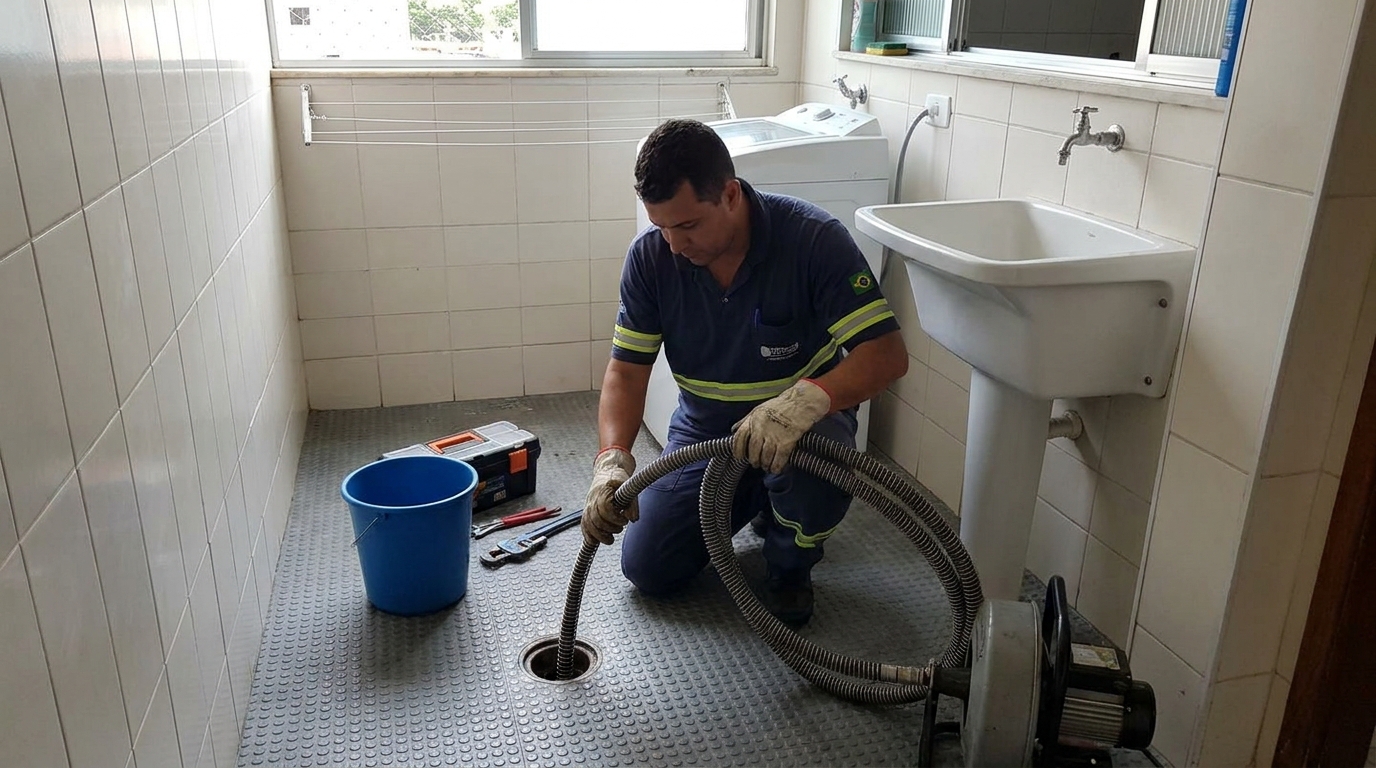 Desobstrução na Cozinha na Ilha do Frade, Vitória‑ES